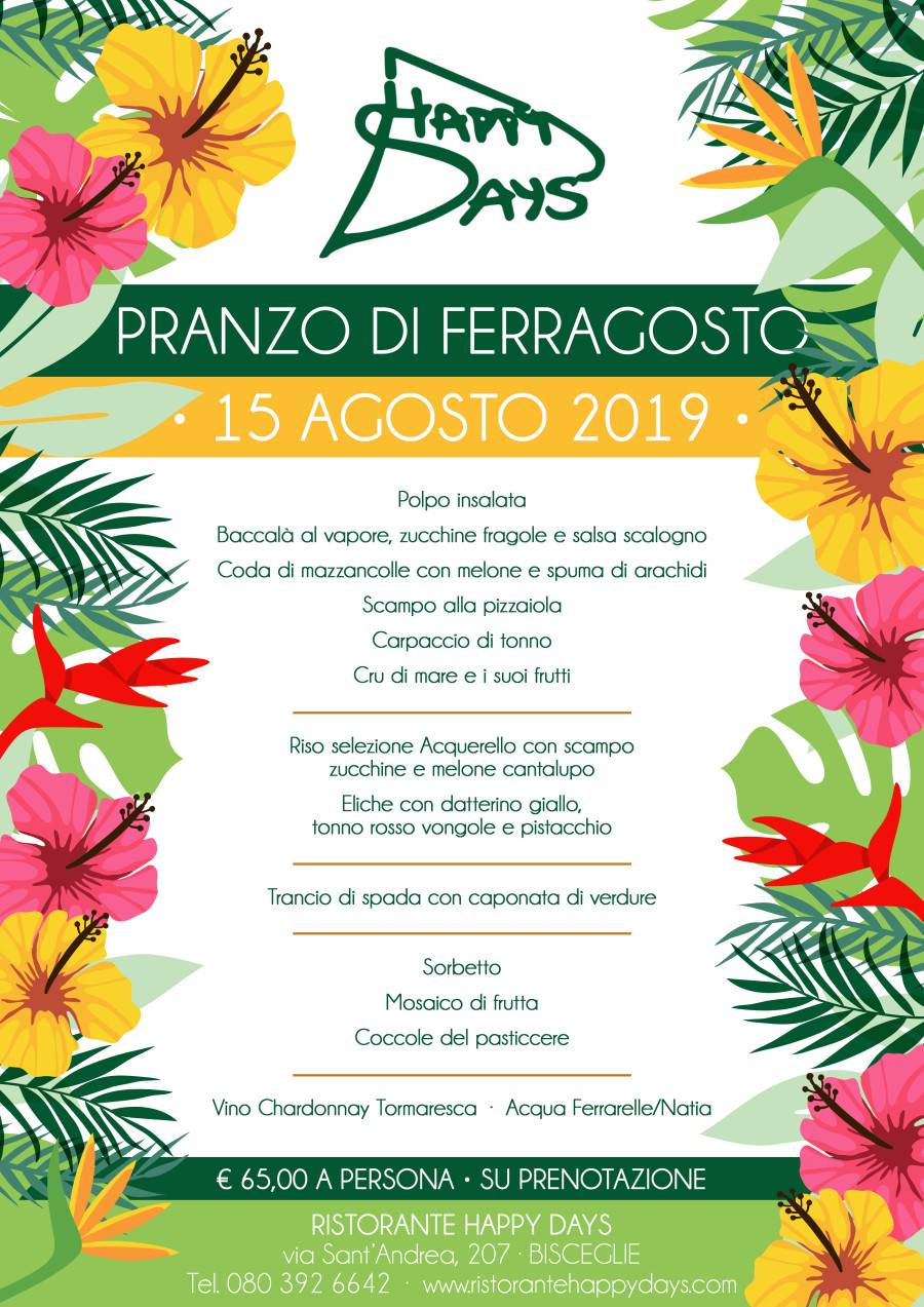 Pranzo di Ferragosto · 15 Agosto 2019