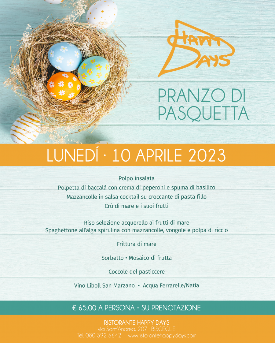 Pranzo di Pasquetta – 10 Aprile 2023