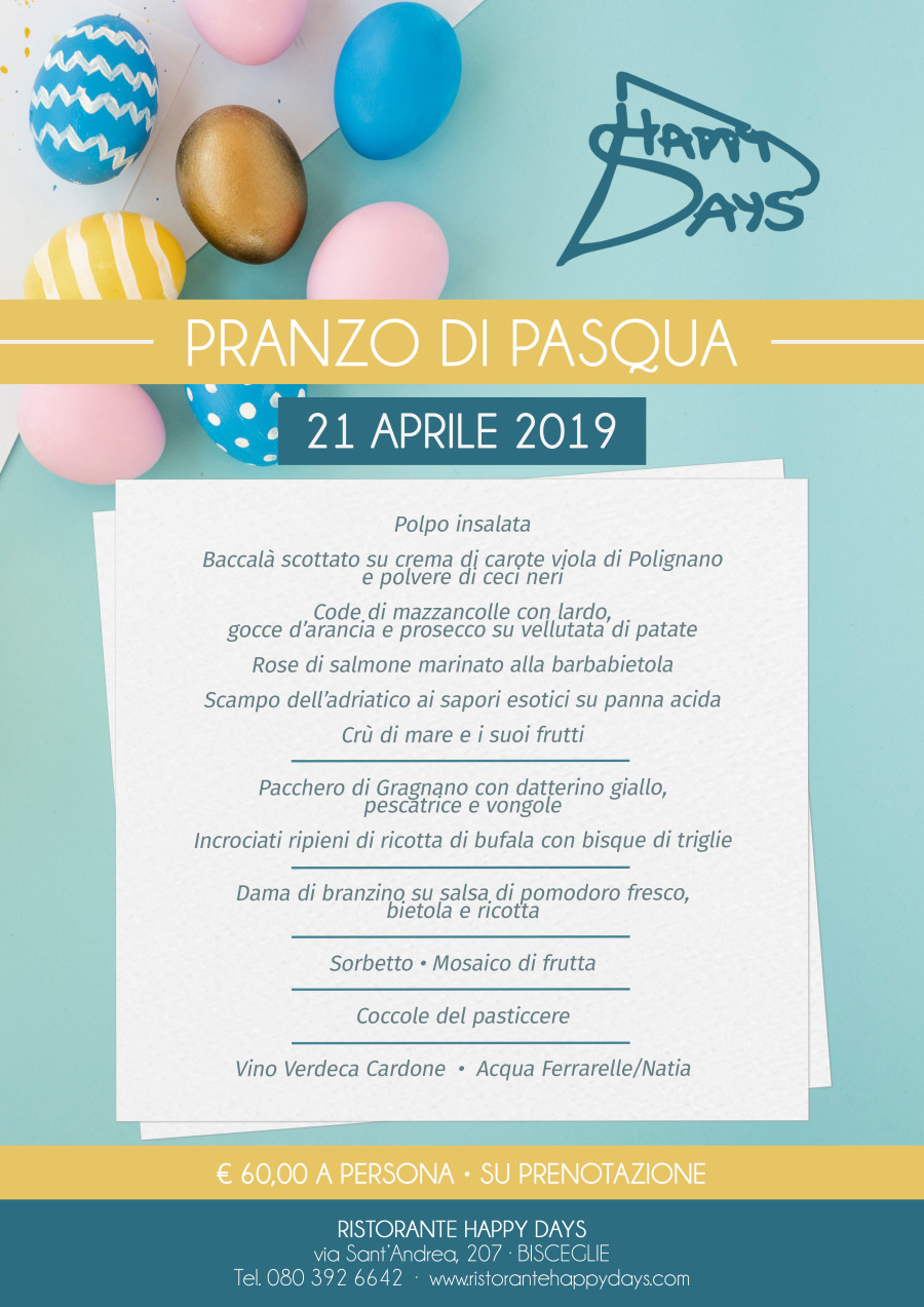 Pranzo di Pasqua – 21 Aprile 2019