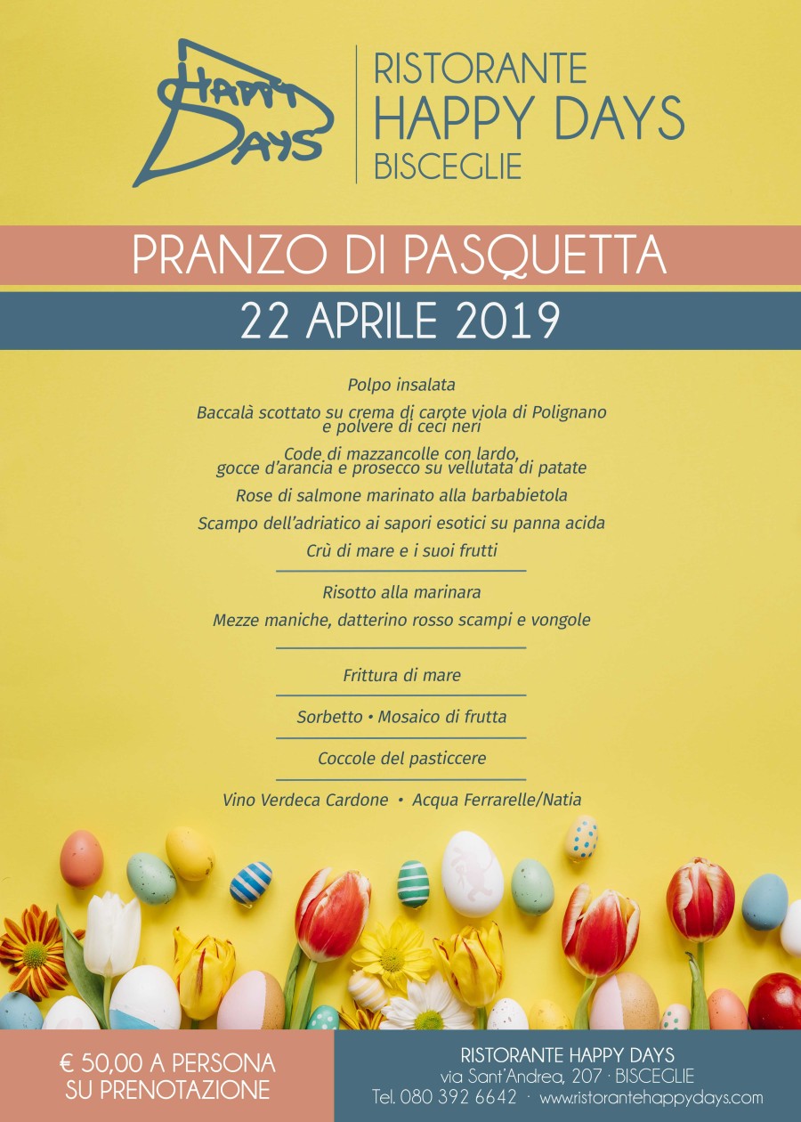 Pranzo di Pasqua – 21 Aprile 2019